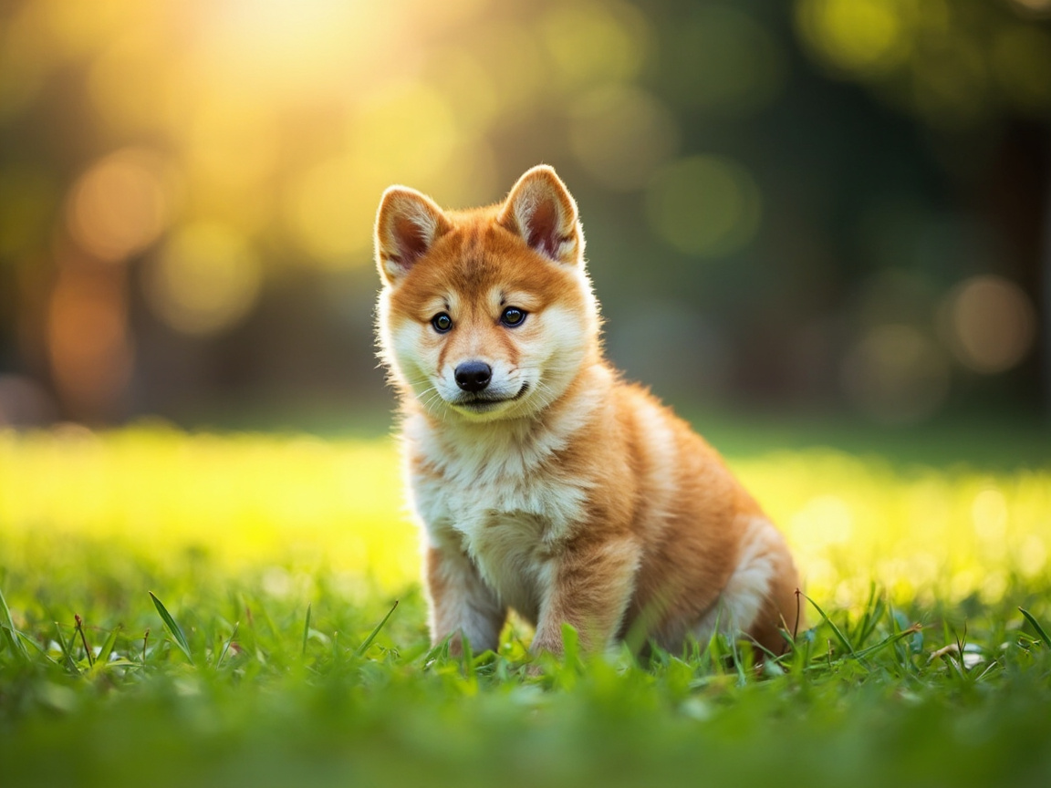 Yuki at the park on fresh grass